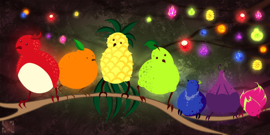 Magical Fruit Birds