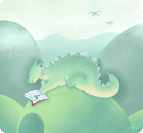 Puff's Reading A Book (Dragon Quest Monsters)